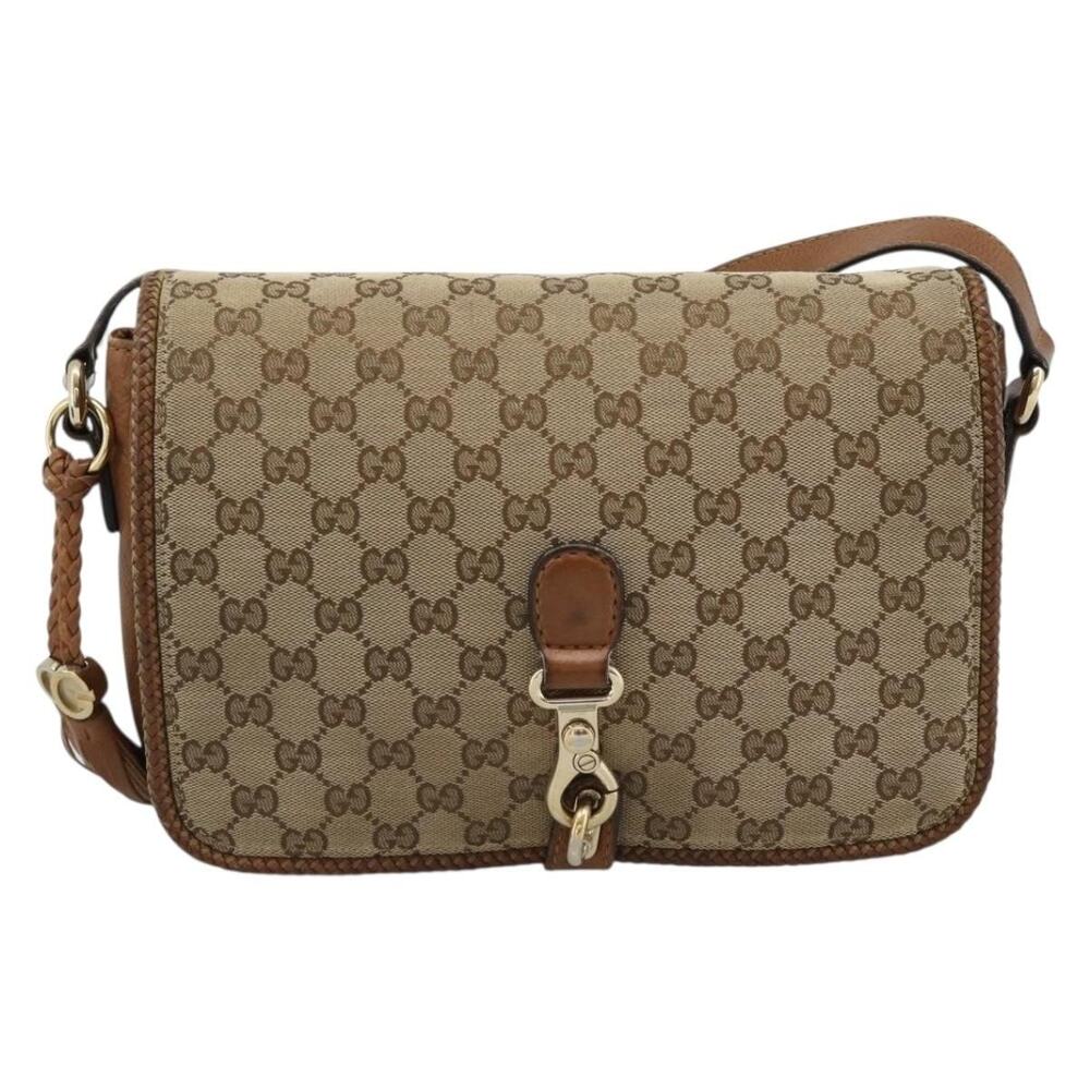 Gucci GG Canvas Shoulder Bag Beige